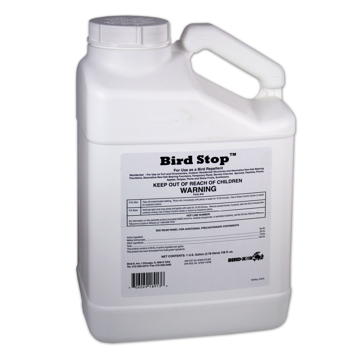 bird stop liquid bird deterrent gallon container