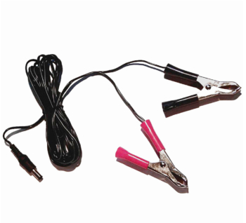 Battery cable with clips