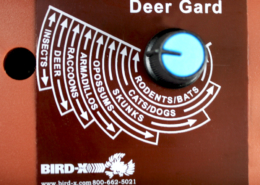 up close back of deer gard, dial