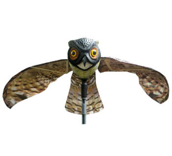 Ewer 2 Pack Bird Repellent Reflective Owl Decoy Holographic Reflective Woodpecker Deterrent to Scare Birds Away Bird Repellent Owl Hanging 
