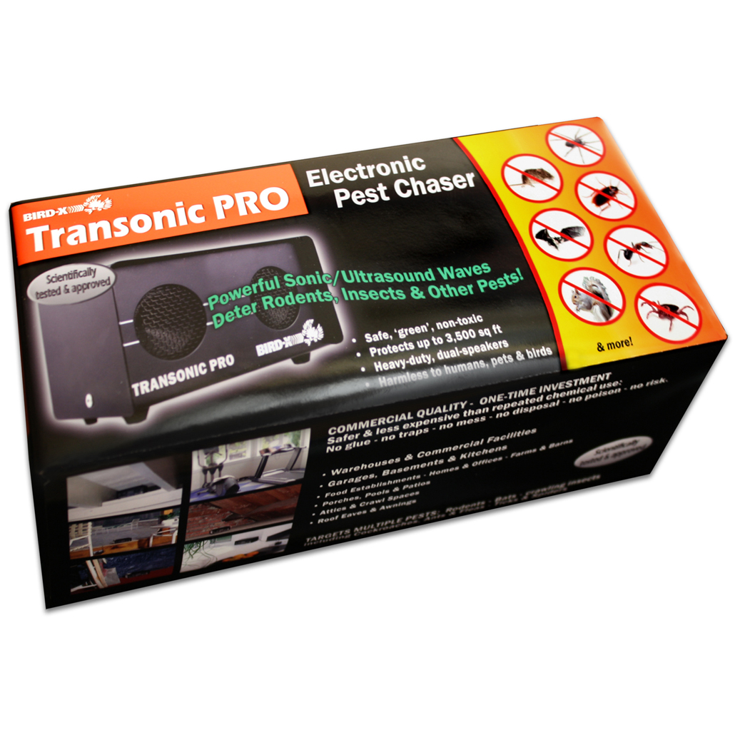 Ft Bird X Transonic Pro Ultrasonic 3500 Sq Coverage 110V Electronic Pest Repel 