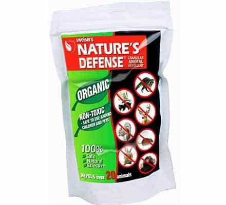 nature's defense back view of packagingnature's defense back view of packagingnature's defense side view of packagingMouse, Rat, and Rodent repellent used in the garden Nature’s Defense: All-Purpose Animal Repellent