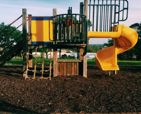 outdoor playground slide